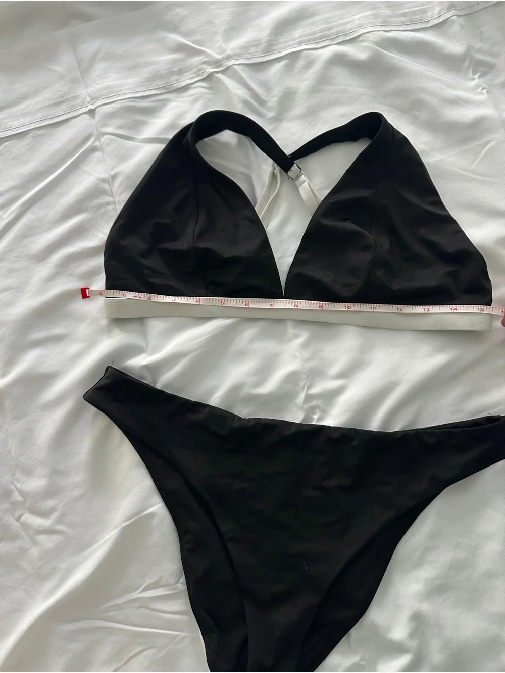 Fabletics Black Bikini Set with White Trim